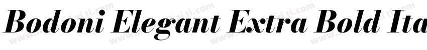 Bodoni Elegant Extra Bold Italic字体转换